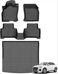 Fits 19-25 Audi Q3 All Weather 3D Molded Floor Mats Trunk Cargo Carpet Liner TPE - Picture 1 of 4