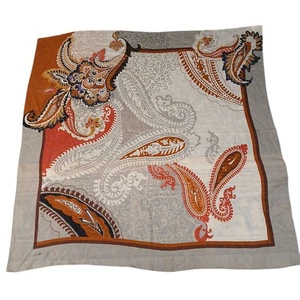 CAbi Schal 52"x52" Paisley Halstuch Tischdecke 55% Seide 45% Wolle Stil #606 - Bild 1 von 10