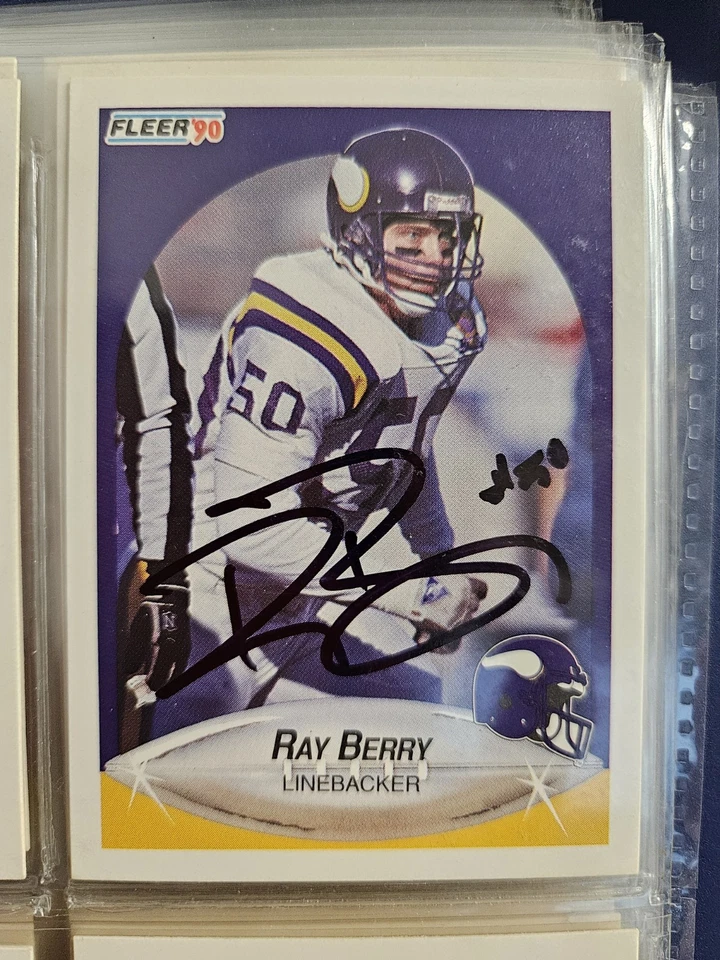 1990 Fleer #94 Ray Berry Signed Autographed Football Card Vikings - Image 1 of 1