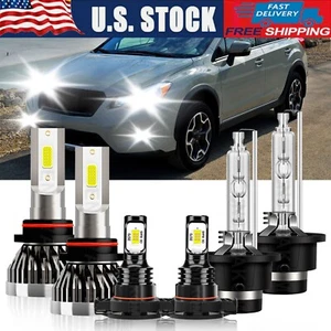 Combo faros LED HID + bombillas antiniebla 6000 k para Subaru XV Crosstrek 2014 - Imagen 1 de 12