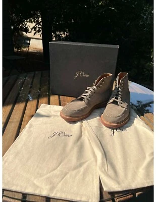 J CREW 男式 Kenton Pacer 麂皮靴 7.5 Boulder — 第 1/4 张图片