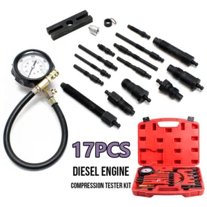 17PCS Diesel Engine Compression Tester Kit Tool Set Automotive Compressor - Picture 1 of 11