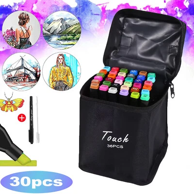 30 Farbe Acrylstifte Marker Set Permanent Pen Für DIY Graffiti Sketch Dual DHL🏆
