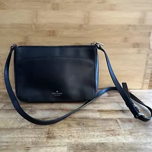 Kate Spade ADEL Umhängetasche schwarz Leder Reißverschluss oben - Bild 1 von 6