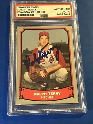 1988 Pacific Legends Autographed Ralph Terry Auto PSA - Image 1 of 2
