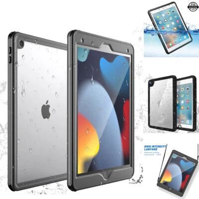 For iPad 9th/8th/7th/6th/mini 4/5th Waterproof Case Shockproof Dustproof Cover - Image 1 of 4