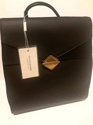 Mochila Mujer David Jones Negra Marca París Elegante Imitación Cuero Regalo Cumpleaños Foto 1 de 4