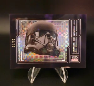 2024 Topps Star Wars Galaxy Shadowbox Death Trooper Helmet X-FRACTOR /10 - Picture 1 of 6