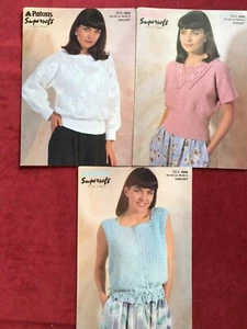 Patons Original 1980's Supersoft 4 ply Crepe Crochet Patterns  201.2 - Picture 1 of 10