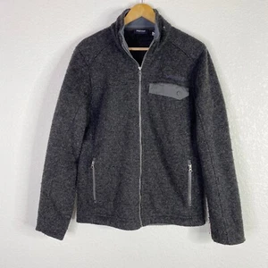 Marmot Mens Size Medium Gray Poacher Wool Blend Zip Front Jacket Winter Warm - Picture 1 of 8