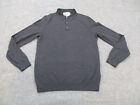 Hardy Amies Sweater Mens Medium Gray Long Sleeve 100% Merino Wool Adult
