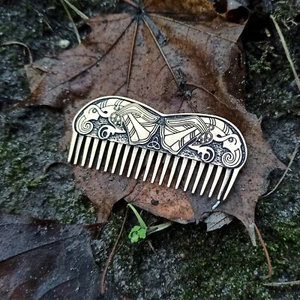 Viking comb | mustache metal accessories | beard care | mens gifts - Picture 1 of 7