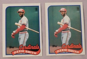 1989 Topps #230 Ozzie Smith St Louis Cardinals (2) Baseball Card