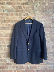 Vintage Polo Ralph Lauren Herren Navy Blazer, Gr. 40R, 100% Wolle USA Klassiker - Bild 1 von 12