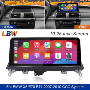 10.25'' Car Linux Screen For BMW X5 E70 E71 2007-2010 CCC System Radio Carplay - Picture 1 of 12