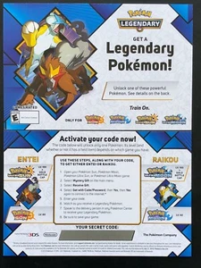 Pokemon Legendary Target Event Ultrasonne & Mond Entei & Raikou Karte (abgelaufen) - Bild 1 von 1