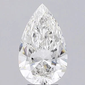 IGI certified lab grown diamond 1.00 ct CVD Pear Cut F color SI2 - Picture 1 of 15