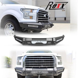 2 IN 1 Front Bumper w/2*LED Pod Lights For 2015-2017 Ford F-150(Exclude Raptor) - Picture 1 of 11