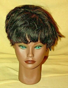 MANNEQUIN HEAD CLIC COSMETOLOGY GREEN EYES BROWN HAIR SKIN 2003 PRACTICE HAIR. - Picture 1 of 10