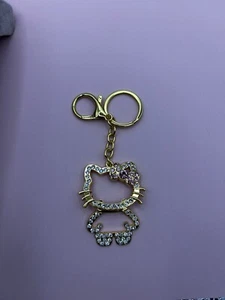 Kitty Schlüsselanhänger Handtaschenanhänger goldfarben - Bild 1 von 4
