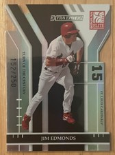 2004 Donruss Elite Extra Edition Turn of the Century /250 Jim Edmonds #142