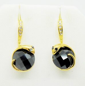 1 pair gold cut cubic zirconia wedding bride drop dangle fashion earring  sus-8