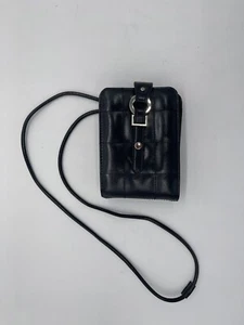 Bolso de cuero negro para teléfono celular bolsa para teléfono inteligente correa billetera bolso para teléfono móvil - Imagen 1 de 12