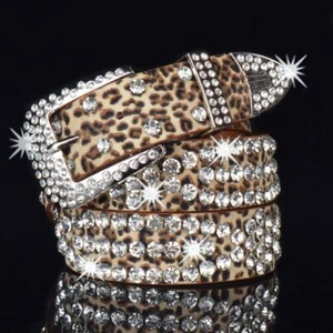 Punk Style Rhinestone Belt Gothic Spicy Girls Belt Rivet Waistband For Jeans* - Picture 1 of 13