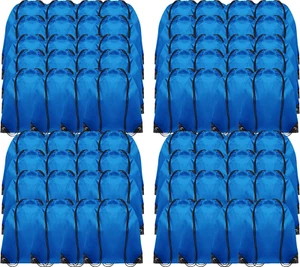 72 Pcs Navy Blue Drawstring Bags Bulk Drawstring Backpack String Sport Bag Cinch - Picture 1 of 7
