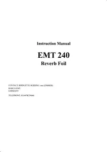 Manual de servicio manual de instrucciones para EMT 240 - Imagen 1 de 1