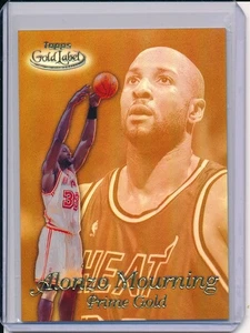 ALONZO MOURNING 1999 TOPPS GOLD LABEL NBA PRIME GOLD INSERT CARD HEAT NICE! HOF - Picture 1 of 2