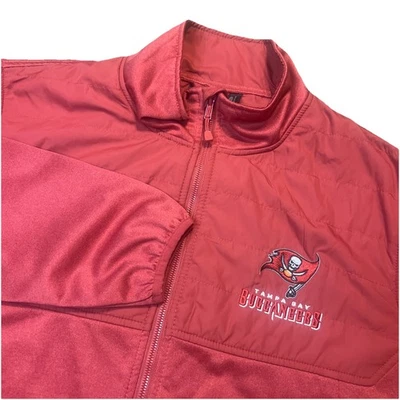Chaqueta roja Tampa Bay Buccaneers para hombre XL NFL Team Dunbrooke forrada cremallera completa Foto 1 de 4