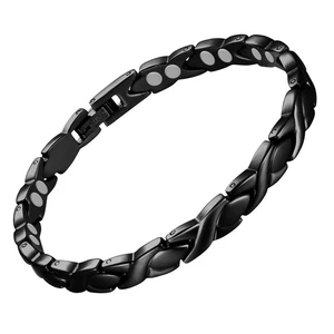 Pulsera Magnética para Mujer Acero Titanio Pulsera Terapia Magnética con Neo... - Imagen 1 de 9