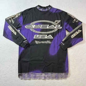 Vintage O’Neal USA Prints 90s Purple Black Motocross Jersey Shirt 1995 Medium - Picture 1 of 9