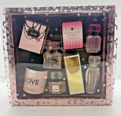 Victoria's Secret Perfume Mini Set de Regalo Bomba/Celestial/Tease/Amor .25 fl oz Foto 1 de 3