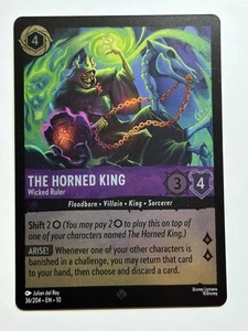 The Horned King - Wicked Ruler Cold Foil Whispers in the Well 36/204 NM Lorcana - Picture 1 of 2
