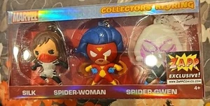 Marvel 3D SAMMLER Schlüsselanhänger SEIDE*SPIDER-WOMAN* SPIDER-GWEN Sammler 3er Pack - Bild 1 von 4