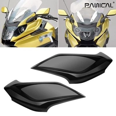 Cubierta de reacondicionamiento de alerón lateral negra pánico para BMW K1600 2011-2025 Foto 1 de 4