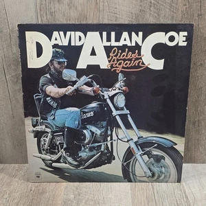 David Allan Coe Rides Again LP 1977 Lonestar Country VG+ - Picture 1 of 7