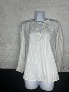 Camicetta bianca manica lunga Loft 100% cotone taglia XL - Foto 1 di 9
