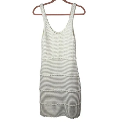 Vestido de malha feminino Ella Moss branco Riviera crochê grande  - Imagem 1 de 4
