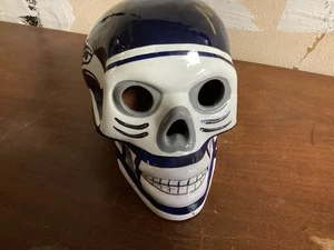 Figura Calavera Cerámica Seattle Seahawks Firmada por Marcus Trufant 23 - Imagen 1 de 5