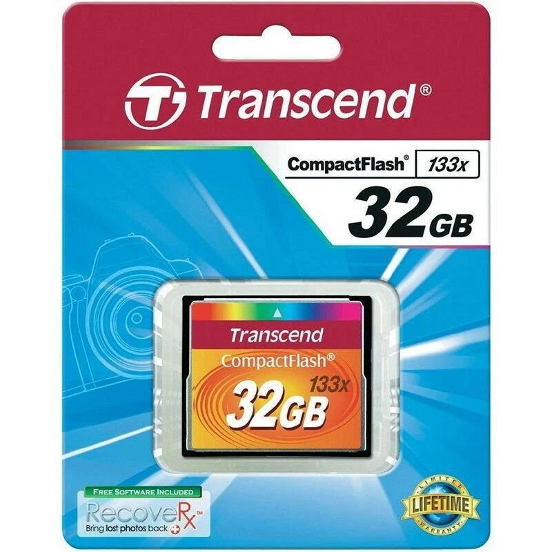 Transcend 32GB 133x CF CompactFlash Memory Card NEW USA - Image 1 of 1