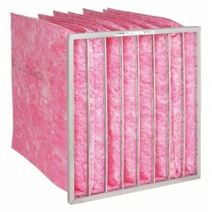 Air Handler 5W433 Pocket Air Filter, MERV 13, 24 Ht x 24 Wd x 22 Dp, Pink, PK 2 - Picture 1 of 8