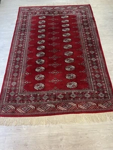 Schöne Handgeknüpfte Buchara Pakistan Tappeto Tapis Carpet Alfombra 253X175cm - Bild 1 von 16