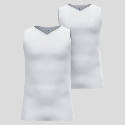 Doppelpack Odlo Herren Active Everyday Base-Layer-Top mit V-Ausschnitt weiß - Image 1 of 4