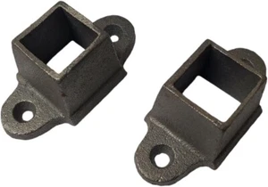 Par de zapatos de anclaje - hierro fundido - se adapta a tubos cuadrados de 1" (1-1/4" de profundidad (dos orejas) - Imagen 1 de 1