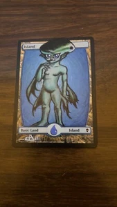 Mtg Hand Painted Full Art Island Alter TLOZ Ruto Zora Princess - Picture 1 of 2