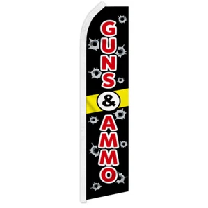 Guns & Ammo Advertising Swooper Feather Flutter Flag Guns Sold Here - Picture 1 of 2
