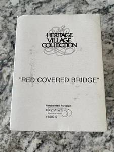 Dept 56 Heritage Village Collection Red Covered Bridge - Picture 1 of 10